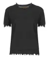 Uma Wang Black Cashmere Top With Ripped Details In Black