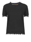 Uma Wang Cashmere Pullover With Ripped Ribbed Trims In Black