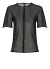 Uma Wang Short Sleeved Knitted Top In Grey