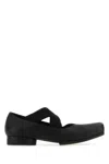 Uma Wang Black Leather Ballerinas In Black
