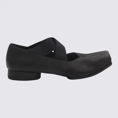 Uma Wang Black Leather Ballet Flats