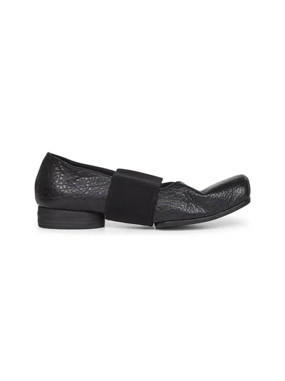 Uma Wang Black Leather Ballet Strap Ballet Flats