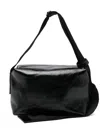 Uma Wang Black Leather Medium Shoulder Bag In Pattern