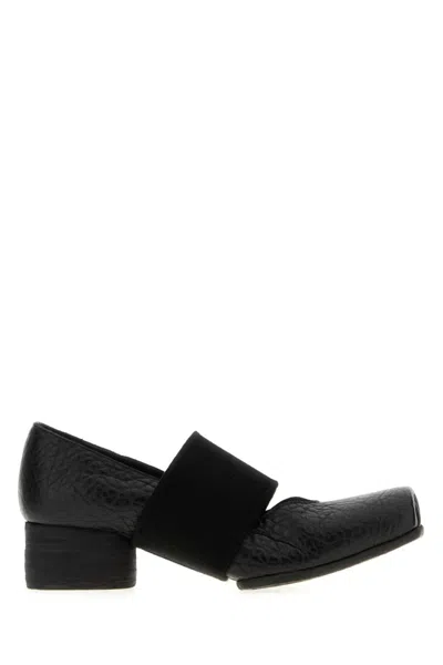 UMA WANG BLACK LEATHER PUMPS