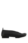 Uma Wang Leather Ballet Flats With An Asymmetric Toe. In Black