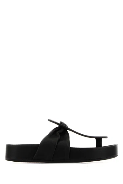 Uma Wang Ruched Leather Sandals In Multi