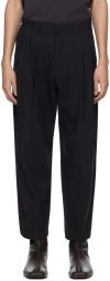Uma Wang Black Peanut Trousers In Uw900 Black