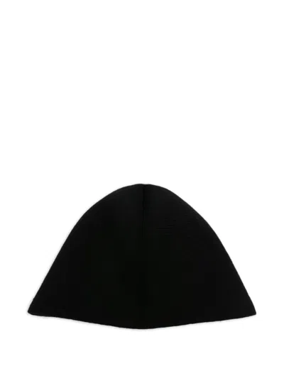 Uma Wang Black Solid Beanie Cap