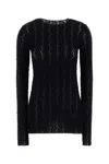 Uma Wang Black Stretch Nylon Teresa Top In Black