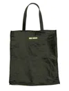 Uma Wang Black Tote With Crinkled Texture And Spacious Interior In Brown