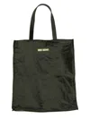 Uma Wang Black Tote With Crinkled Texture And Spacious Interior In Brown