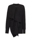 Uma Wang Black Virgin Wool Frontera Canvas Blouse In Black
