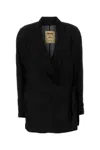 Uma Wang Black Viscose Blend Khloe Blazer In Black