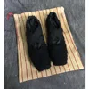 Uma Wang Black Wool Ballet Shoes In Black