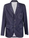 Uma Wang Buttoned Patch-pocket Denim Jacket In Blue