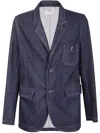Uma Wang Buttoned Patch-pocket Denim Jacket In Blue