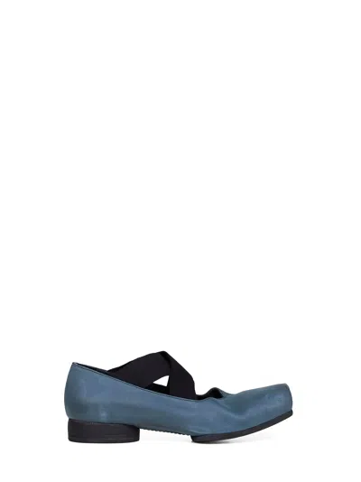 Uma Wang Blue Nubuck Ballet Flats