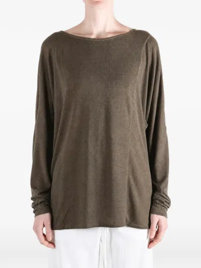 Uma Wang Boat-neck Blouse In Brown