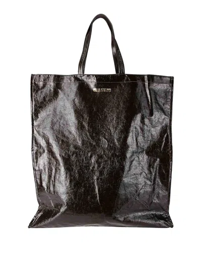 Uma Wang Big Shopper Bag Canvas In Dark Brown