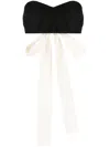 Uma Wang Bow-fastening Cropped Top In Schwarz