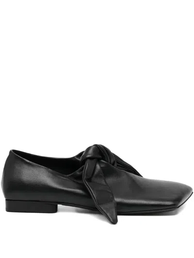 Uma Wang Bow Flat Pumps In Blue