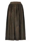 Uma Wang Gillian Skirt In Brown