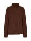 Uma Wang Wrap-effect Turtleneck Sweater In Brown