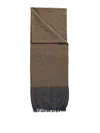 Uma Wang Striped Pleated Scarf In Brown