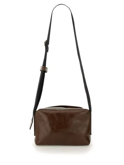 Uma Wang Brown Carbon Fiber Shoulder Bag
