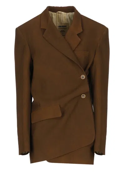 UMA WANG BROWN KAVA JACKET