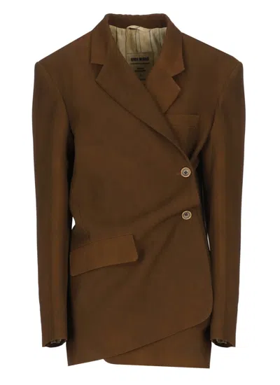 UMA WANG UMA WANG BROWN KAVA JACKET