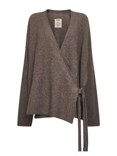 Uma Wang Brown Raccoon Fur Kimono-style Cardigan