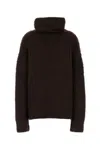 Uma Wang Brown Stretch Alpaca Blend Sweater In Brown