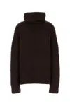 Uma Wang Brown Stretch Alpaca Blend Sweater In Brown