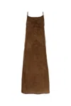 Uma Wang Brown Viscose Blend Anaya Dress In Brown