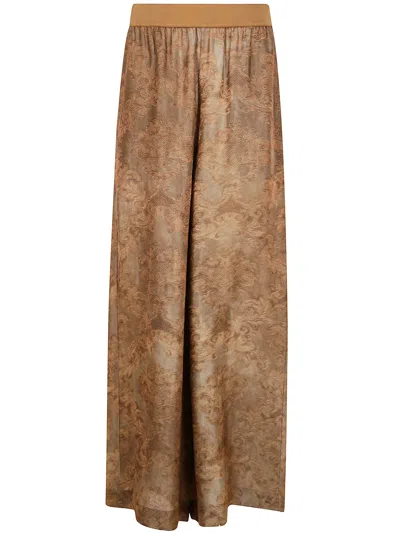 Uma Wang Brown Viscose Blend Pansy Wide-leg Pant