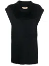 Uma Wang Womens Black Brushed-texture Relaxed-fit Alpaca Wool-blend Knitted Top In Black