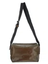 Uma Wang Buckle Detailed Zip-up Shoulder Bag In Brown