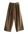 Uma Wang Pomegranate Print Pleated Trousers In Multi
