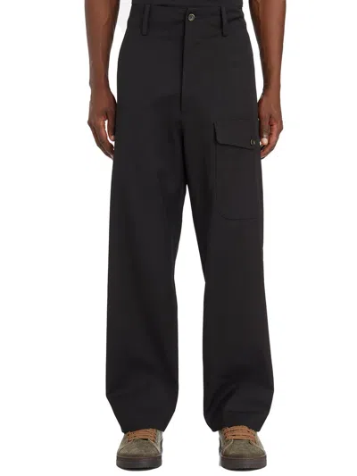 Uma Wang Belt Loop Casual Pants In Black
