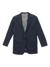Uma Wang Button-fastening Denim Blazer In Blue