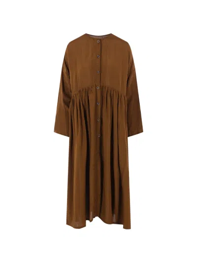 Uma Wang Button Front Coat In Brown
