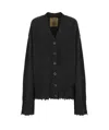 Uma Wang Woman Cardigan Charcoal Size S Cashmere In Black