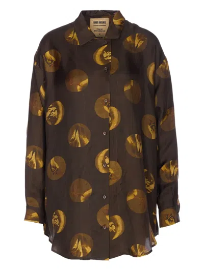 UMA WANG BUTTON PRINTED TOP