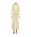 Uma Wang Button Round Neck Blouse In Nude