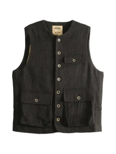 Uma Wang Button-up Pocket-detail Gilet In Gray