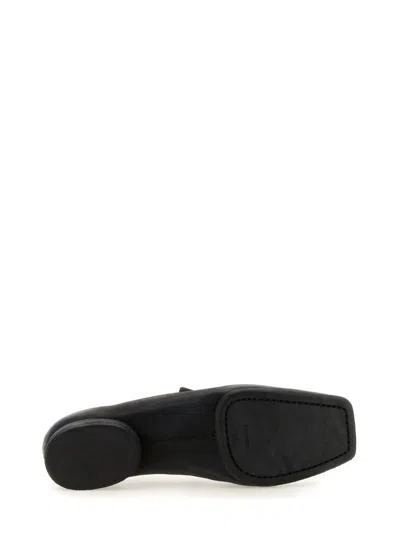 Uma Wang Calf Leather Ballerina Flat In Black