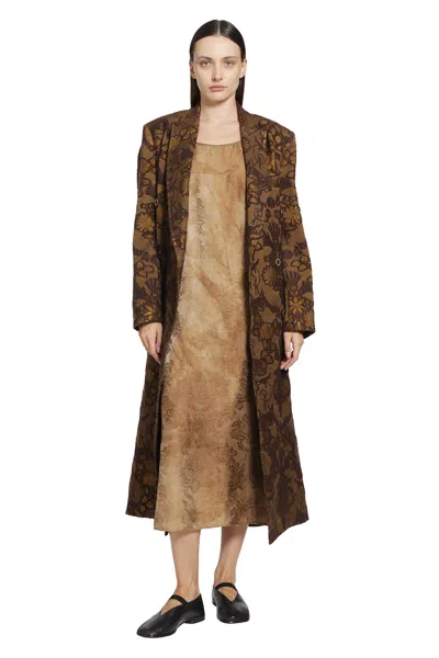 Uma Wang Camelot Coat In Brown