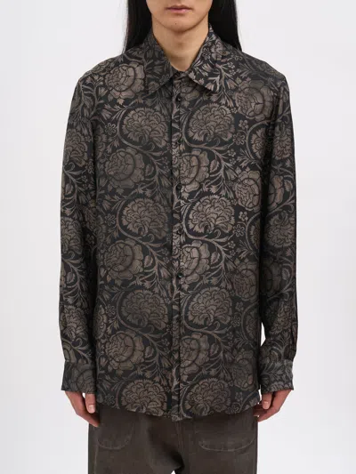 Uma Wang Camicia Tab In Viscosa E Cupro In Multi