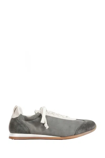 Uma Wang Canvas And Suede Sneakers In Gray